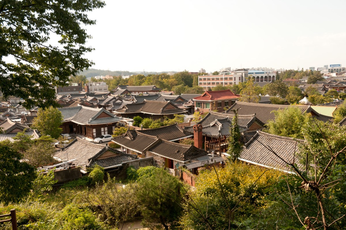 Vue des toits de Jeonju