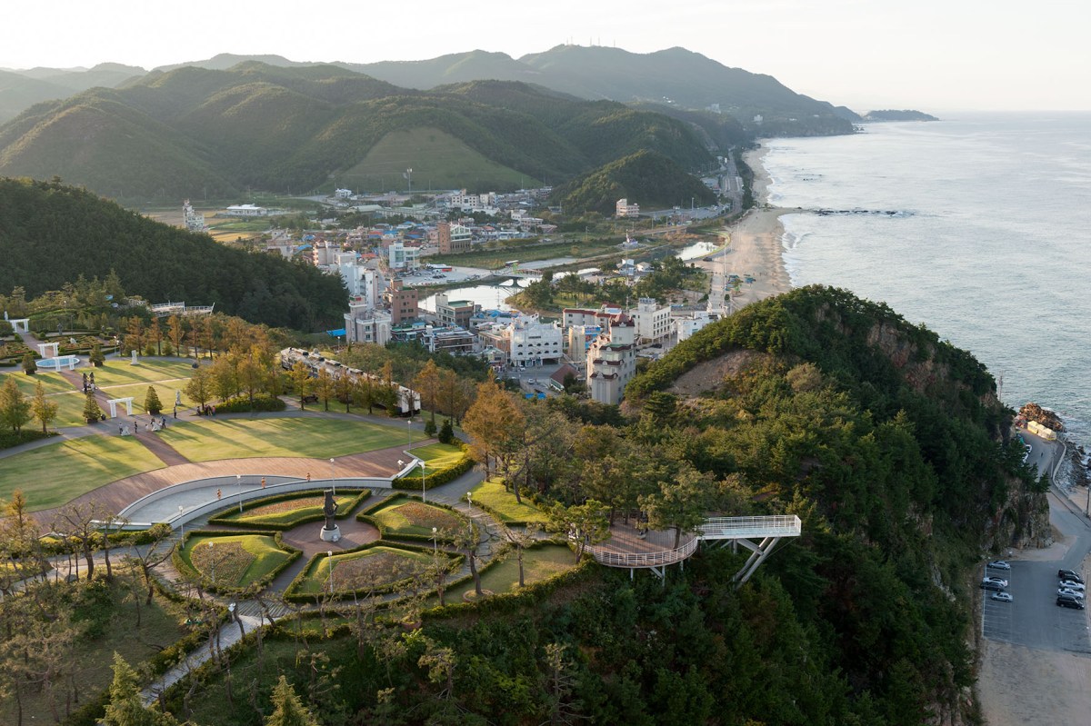 Vue sur Jeongdongjin depuis le Sun Cruise Hotel